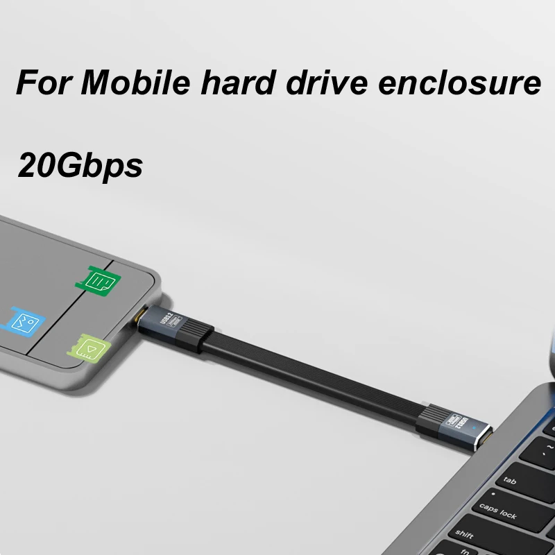 80CM 8k @ 60Hz USB 3,2 OTG 20Gbps tipo C datos planos PD100W 20V 5A macho/hembra vídeo Audio cargador rápido Cable QC4.0 para iPhone 15 16 - imagen 4