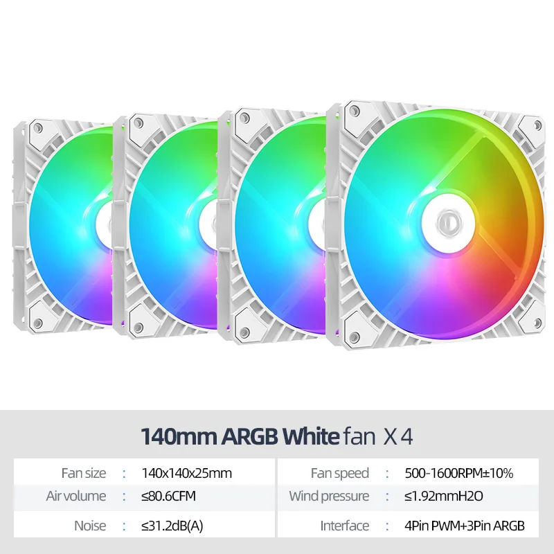 ARGB White 4 Fans