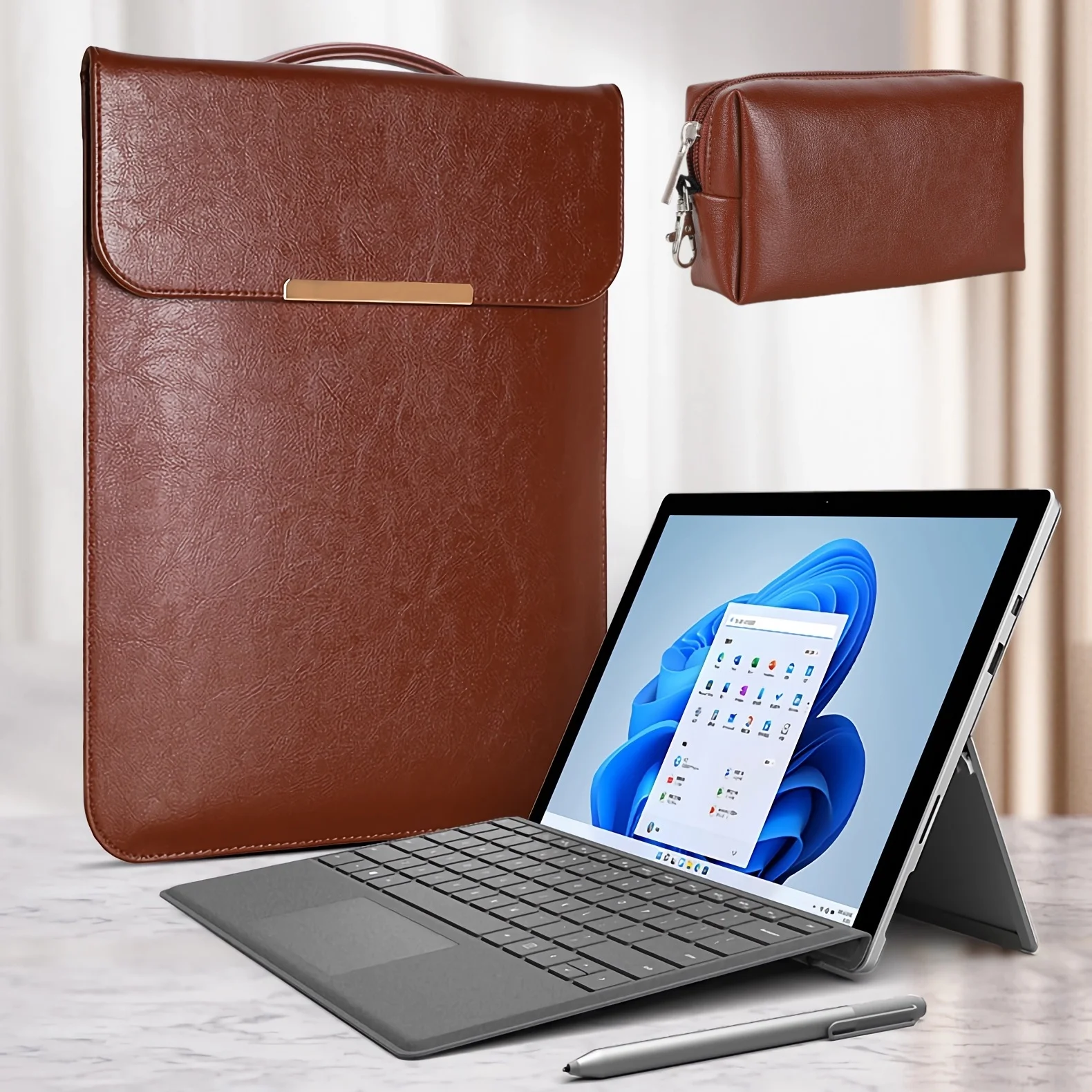 Funda con forro para tableta de 13 pulgadas para Microsoft Surface Pro 11 10 9 8 7 X Galaxy Tab S10 S9 Plus IPad Air Pro 13, funda delgada - imagen 2
