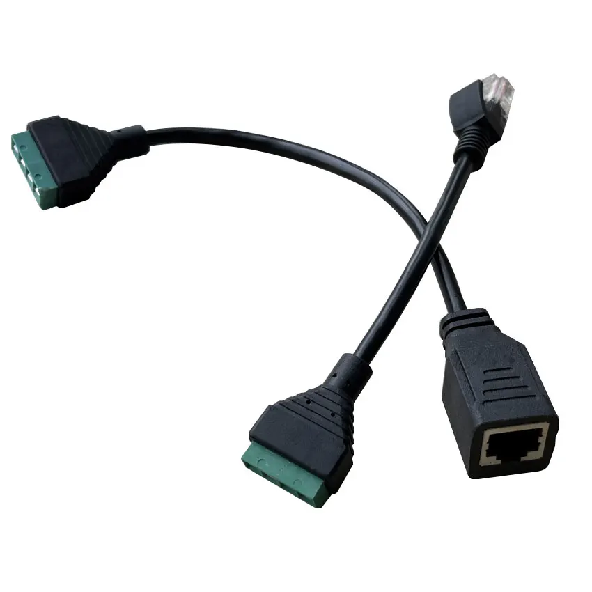 1 Uds RJ45 a 4 pines Terminal RJ45 bloque de terminales hembra bloque de terminales de cabeza de cristal sin presión extremo de bloque de red de cabeza de cristal - imagen 4