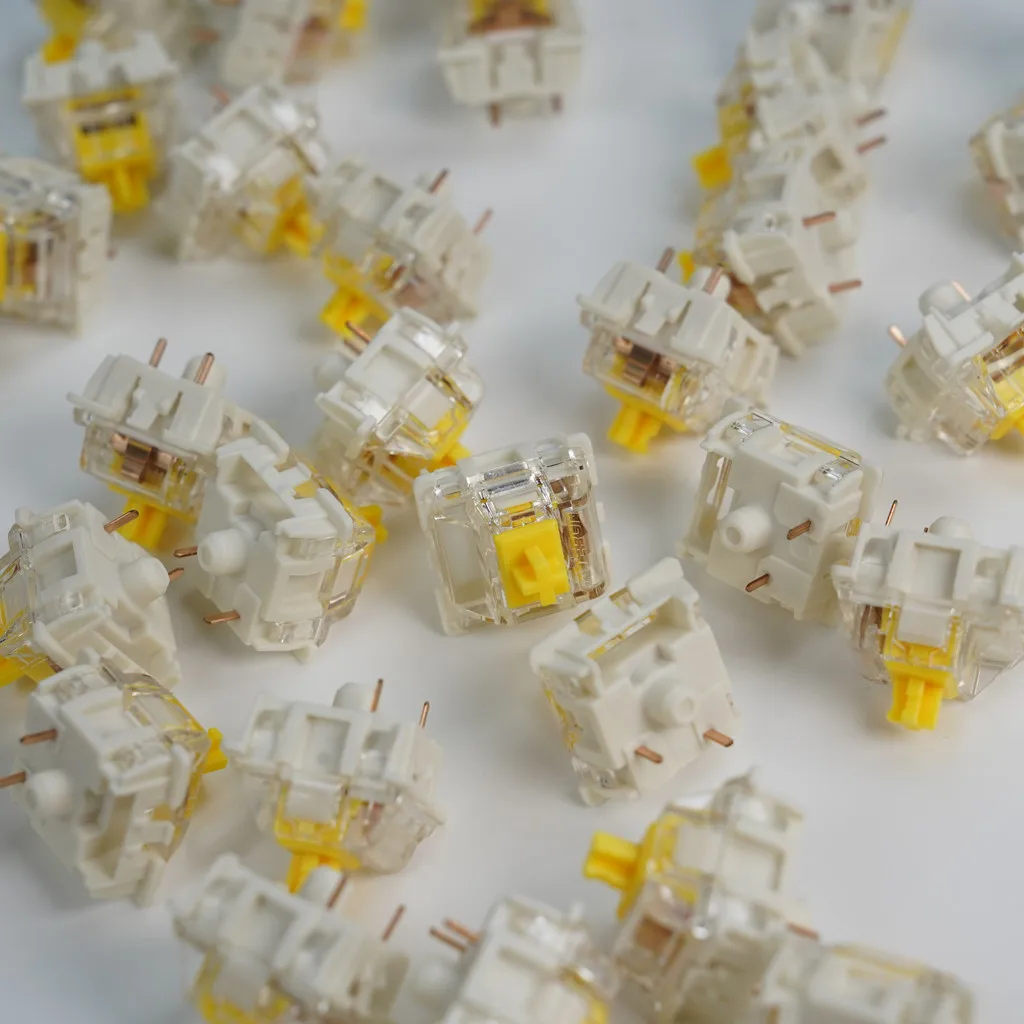 GATERON nuevo G Pro interruptor amarillo/plateado/blanco accesorios de teclado mecánico interruptores lineales de teclado mecánico de prelubricación - imagen 5