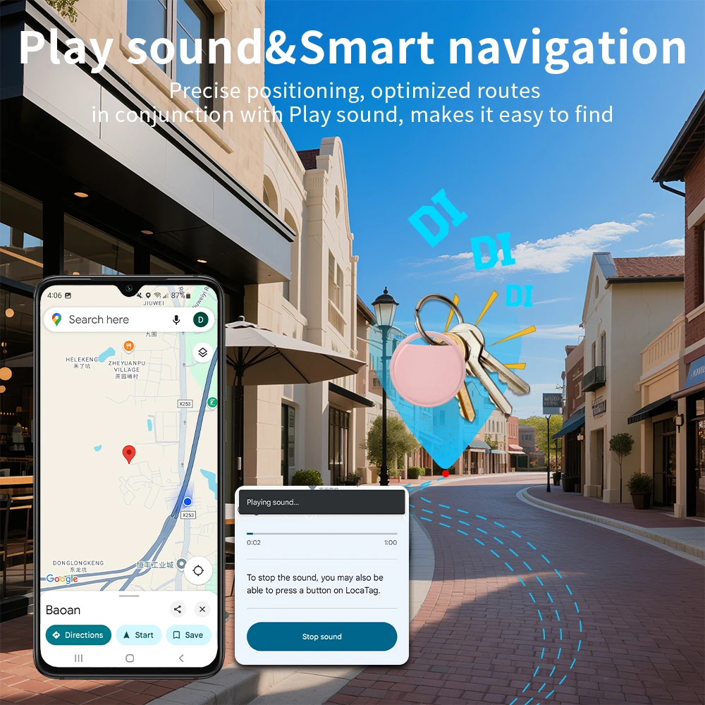 Rastreador de larga distancia más allá del buscador de seguimiento de alcance Bluetooth para Android Google Find Hub a etiqueta inteligente para Samsung Xiaomi GMS - imagen 2