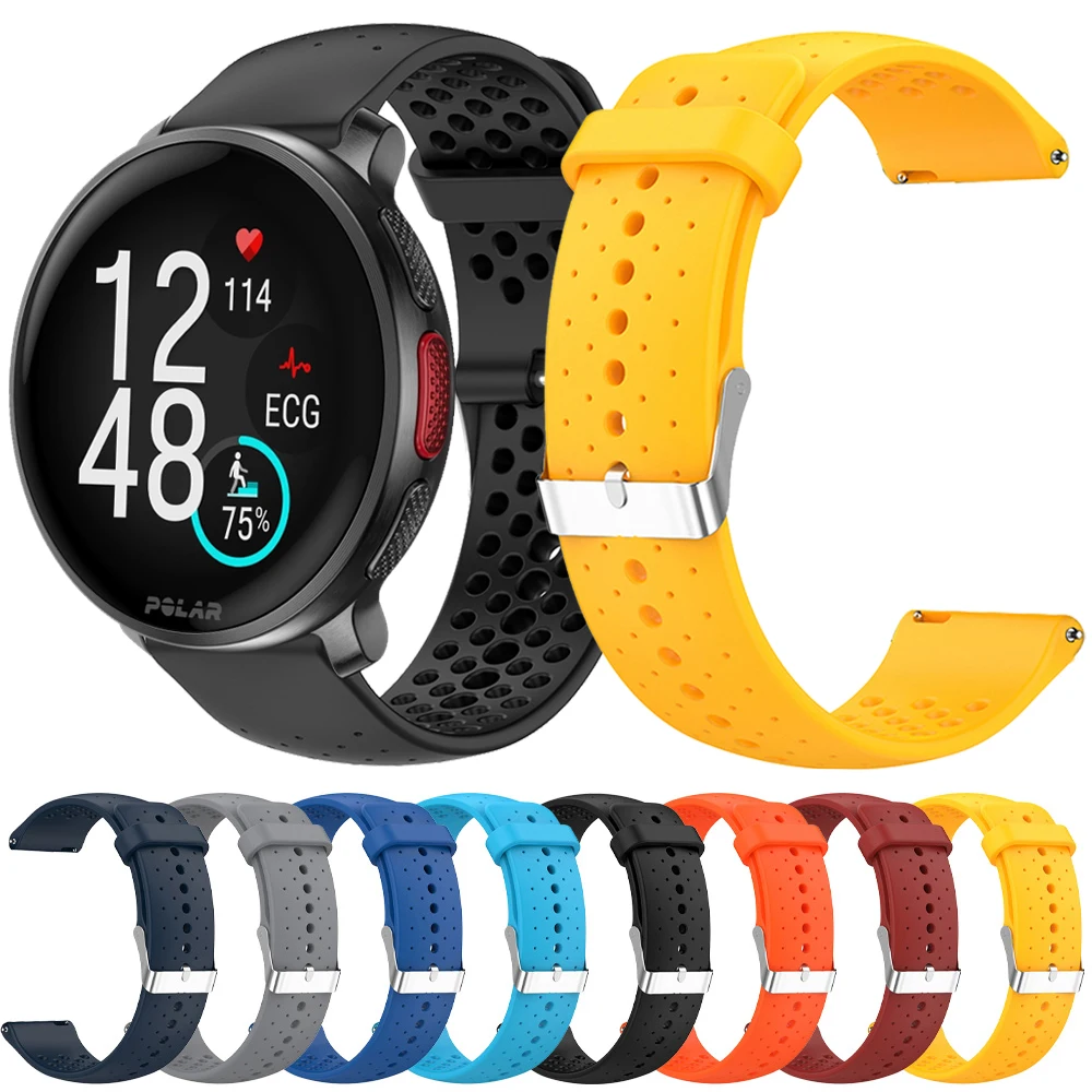 Correa de silicona oficial para POLAR IGNITE 3 2/VANTAGE V3 M3 M2 M/UNITE/GRIT X 2 Pro/Pacer Band para COROS PACE 3 20 22mm - imagen 2