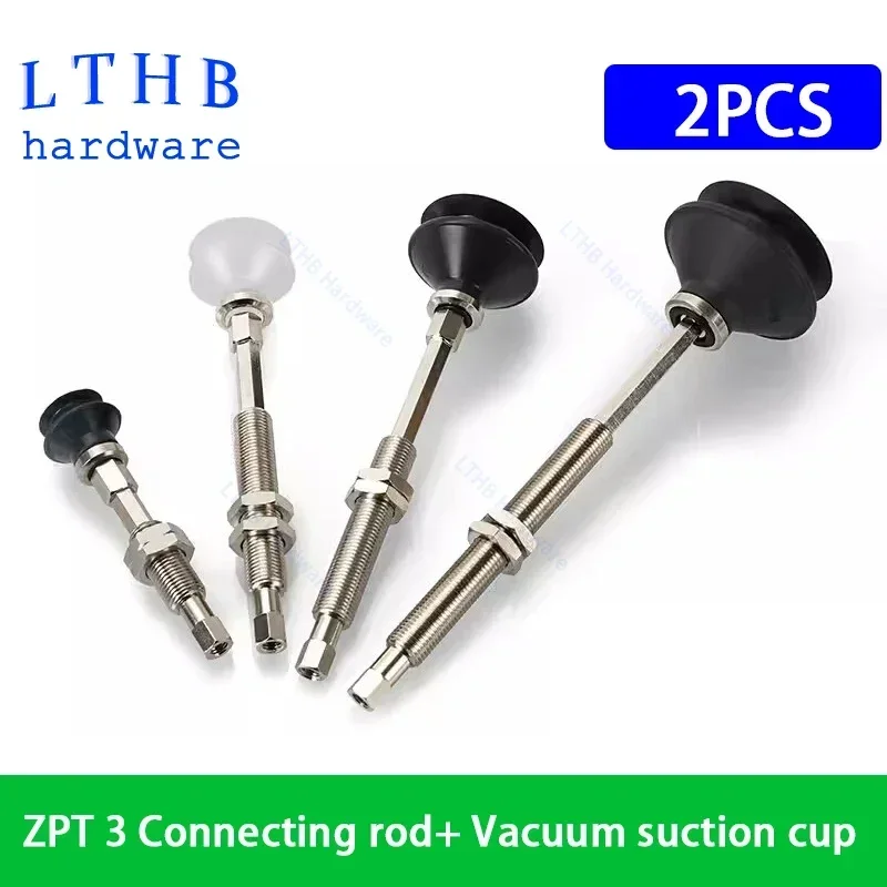 Ventosa de vacío serie ZPT3 con accesorios de biela, conjunto de soporte de montaje de carrera de cojín, accesorio de ventosa neumática