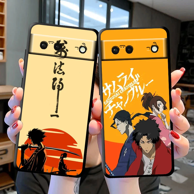 Sengoku-funda de teléfono de Anime Basara para Google Pixel 9, 8, 7 Pro, 6 Pro, 6A, 5A, 5, 4, 4A, XL, 5G, negra, suave - imagen 3