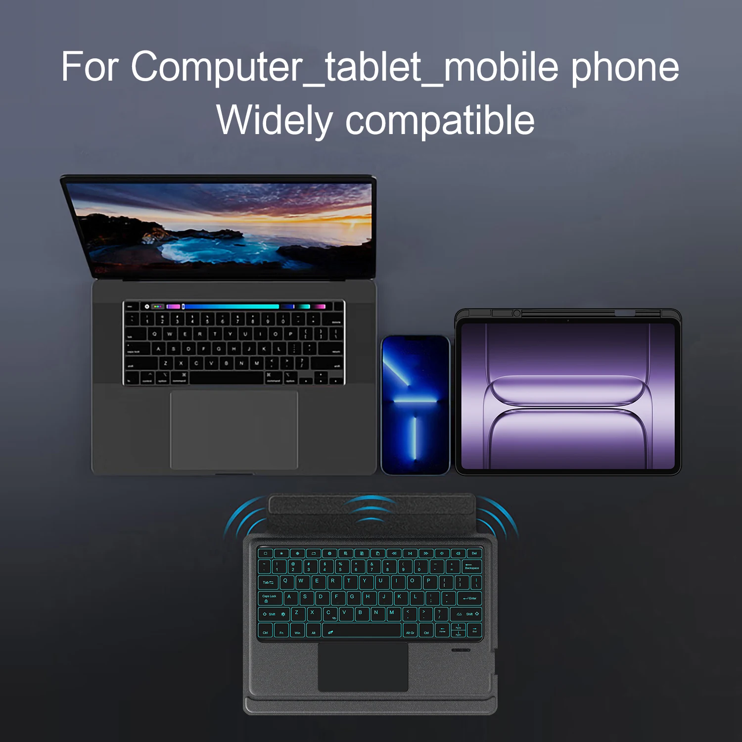 AJIUYU teclado táctil para OnePlus Pad2 PRO 2025 funda OnePlus Pad 2 Pro 13,2 pulgadas OPD2413 cubierta de teclado mágico desmontable - imagen 5