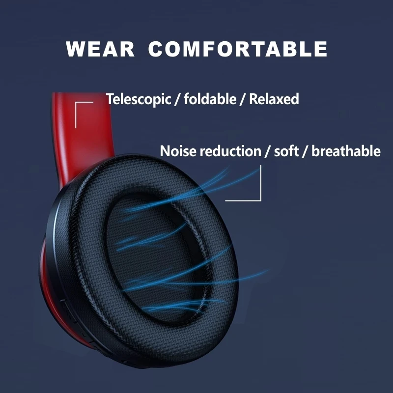 Lenovo HD200 auriculares Bluetooth sobre la oreja plegables auriculares inalámbricos para ordenador cancelación de ruido auriculares estéreo HIFI para juegos - imagen 3
