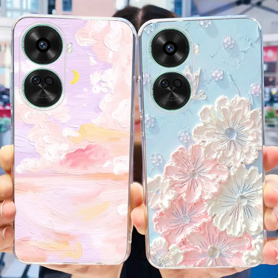 Para Huawei Nova 12 SE Funda suave TPU flor colorida fundas de teléfono transparentes para Huawei Nova 11 SE Funda Nova12SE Nova 12SE Funda - imagen 5