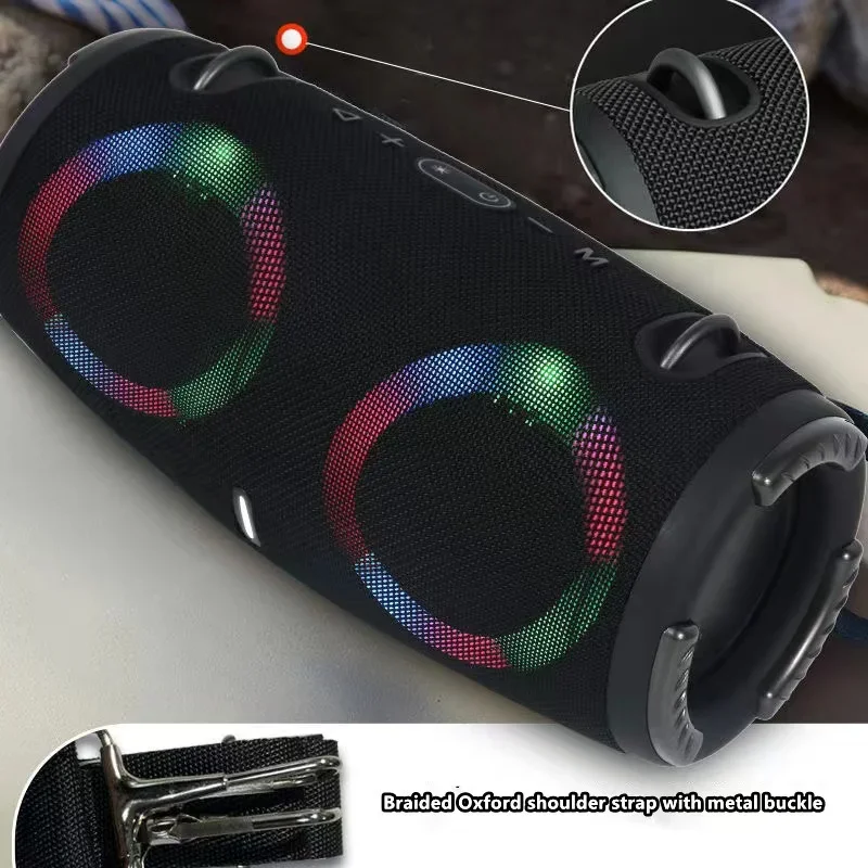 Altavoz portátil impermeable con Bluetooth de alta potencia, 100W, luz colorida RGB, Subwoofer Inalámbrico, estéreo envolvente, Boombox - imagen 5