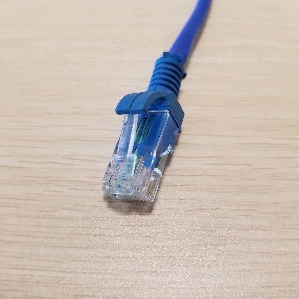 10 unids/lote RJ-45 RJ45 macho a CAT5 Cable Ethernet red corto azul 25cm - imagen 3