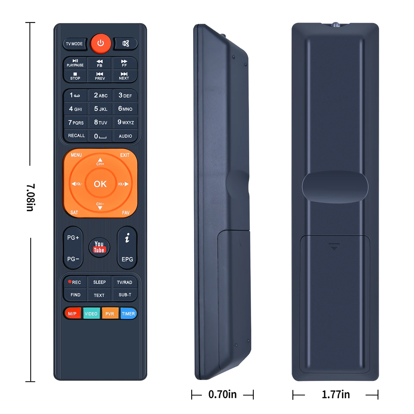 Nuevo Control remoto para GTmedia V7S S2X v7s v7 hd v7 plus v7 pro v7 V8X max v8 nova azul UHD - imagen 5