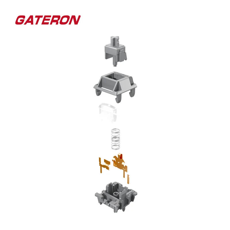 Gateron Smoothie-interruptor plateado RGB lineal, velocidad de 5 pines para teclado mecánico para videojuegos, prubado, POM completo, SMD, 45g, 22mm, doble resorte - imagen 5