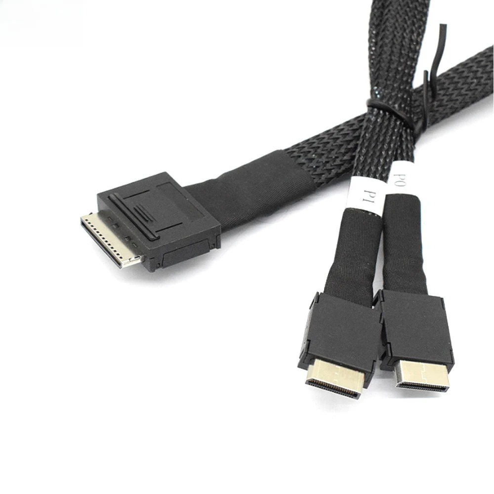 MINI SAS SFF-8611 8I a SFF-8611 4I X2 Cable interno de servidor de alta velocidad Longitud opcional 0,5 M 1 M - imagen 5