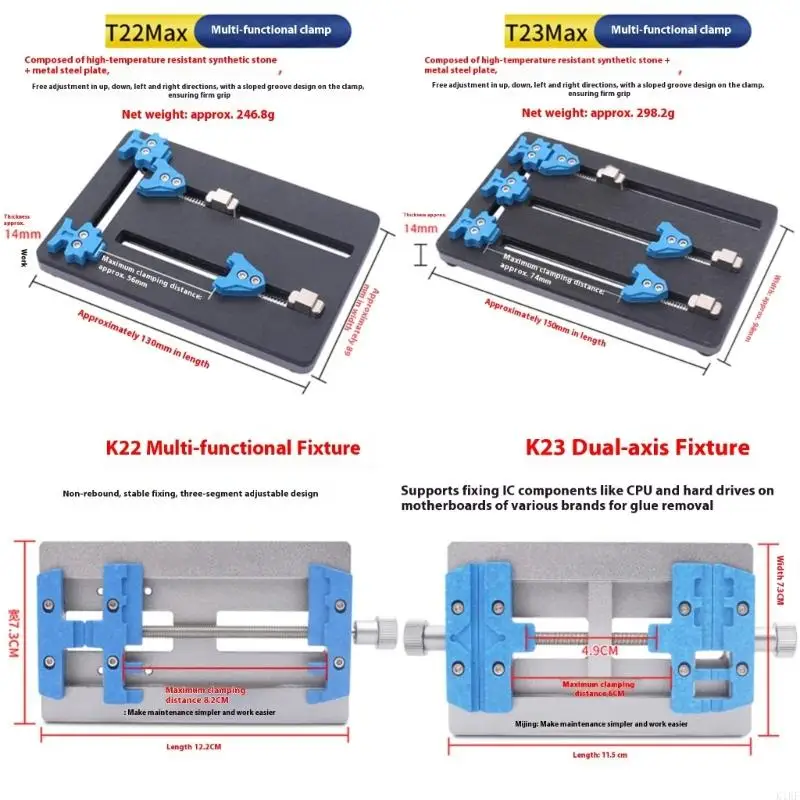Herramienta fijación placas base teléfonos móviles para soldadura Chip placa teléfono móvil K1KF - imagen 2