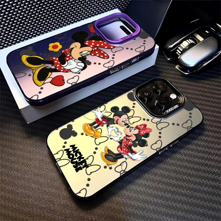 Funda de teléfono de moda Mickey Minnie pareja para Oppo A3x A60 A79 A98 A78 A58 A38 A18 A57 A76 A36 A94 A74 A55 4G 5G cubierta trasera mate - imagen 4