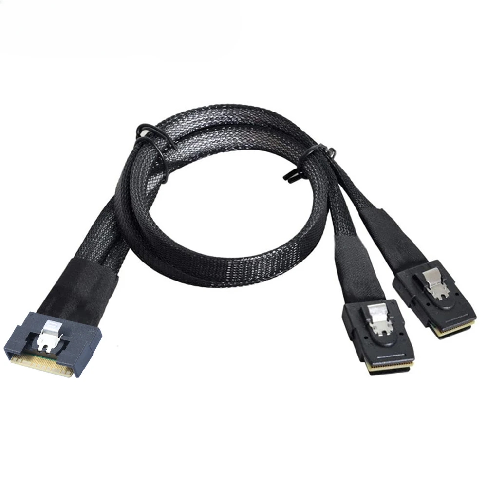 PCI-E Ultraport Slimline SAS 4.0 LP Perfil bajo SFF-8654 8i 74 pines a 2X MINI SAS SFF-8087 Conexión interna del servidor de 36 pines - imagen 3
