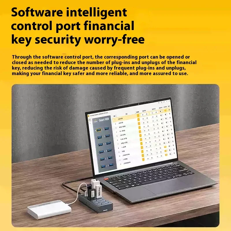 SmartHUB Hub USB 3.0 de 12 puertos Controlado por software Carga inteligente Compatible con LinkPi 5 Gbps - imagen 3