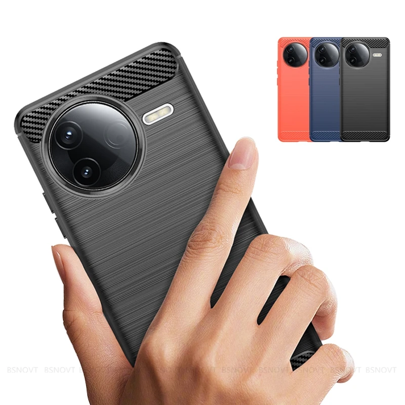 Para funda Poco F7 Ultra funda Xiaomi Poco F7 Ultra Capas fibra de carbono a prueba de golpes armadura trasera TPU Fundas suaves Poco F7 Ultra