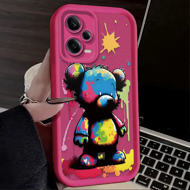 Funda con grafiti de animales divertidos para Xiaomi Redmi Note 12 13 11 Pro Plus 4G 5G 12S 11S 10S 10 9S 9 Redmi 14C 13C 12C 12 A3 contraportada - imagen 5