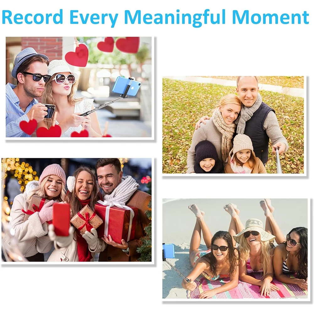 Mini palo de Selfie inalámbrico extensible de aluminio, trípode Bluetooth para IPhone 16 15 14 Pro Max, monopié para teléfono Samsung - imagen 5