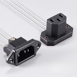 Cable Extensión C13 C14 90 Grados Aluminio Acrílico Ultrafino para PC
