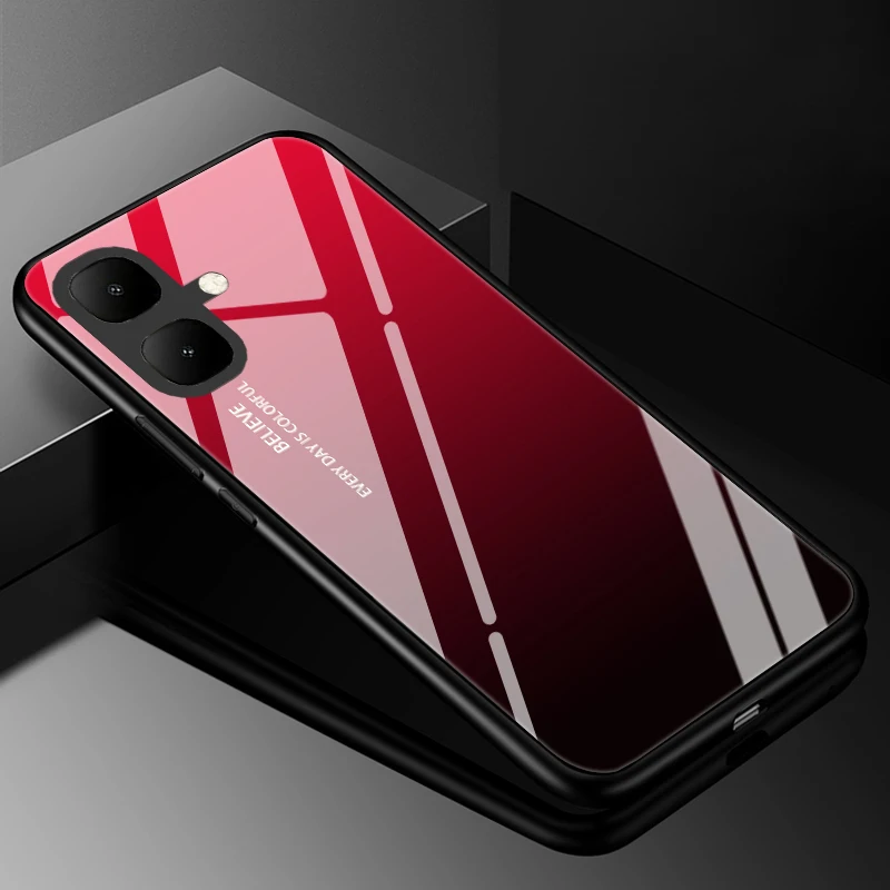 Funda de teléfono de vidrio templado para Infinix Smart 10 plus, funda trasera de PC dura de lujo para Infinix Hot 60 Pro Plus 4G 60i Coque - imagen 5