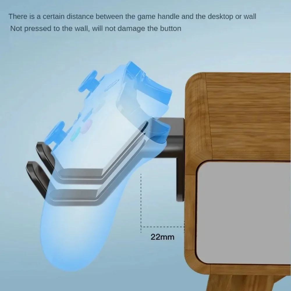 Soporte para controlador de juego montado en la pared, Base sin perforaciones, estante de almacenamiento para controlador para Nintendo Switch Pro Sony Xbox - imagen 5