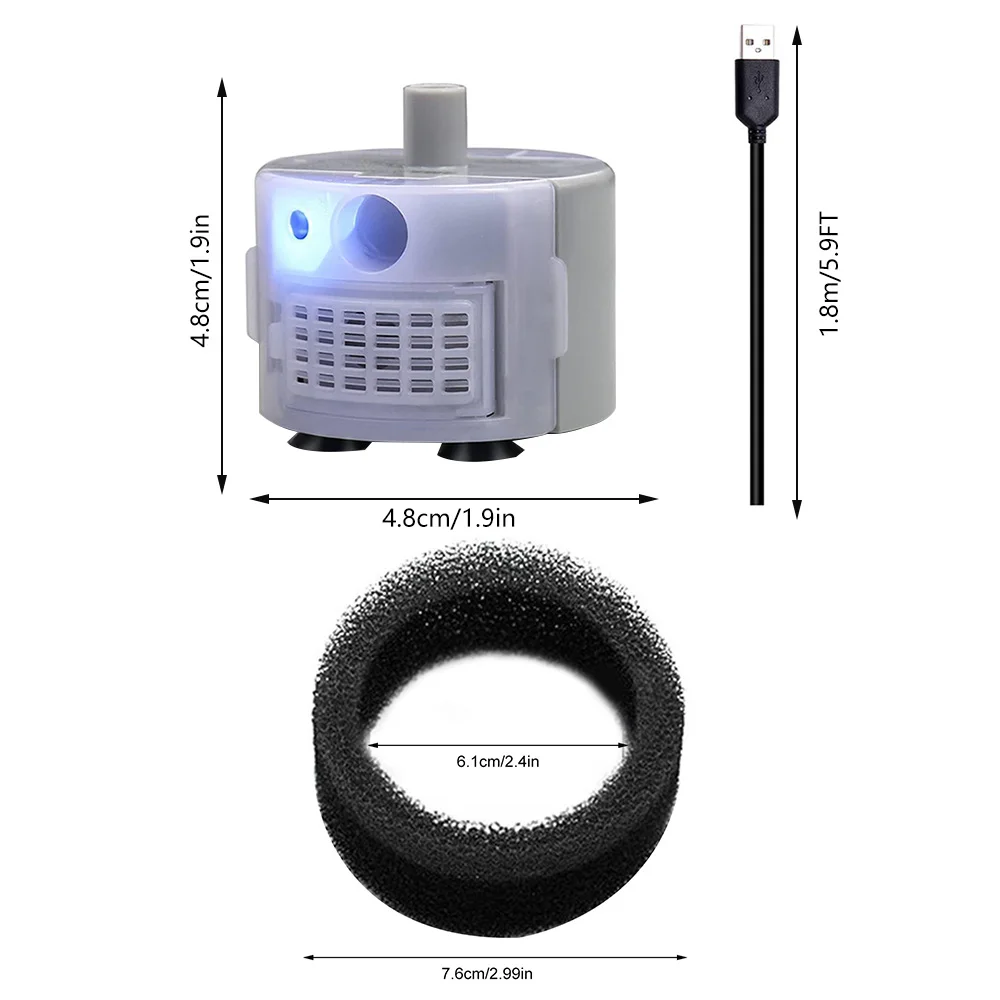 Bomba sumergible con Motor de fuente para mascotas, bebedero de agua para gatos, SMA-800, bomba de agua USB, accesorios de fuente para gatos, bomba de agua silenciosa DC 5V/1A - imagen 5