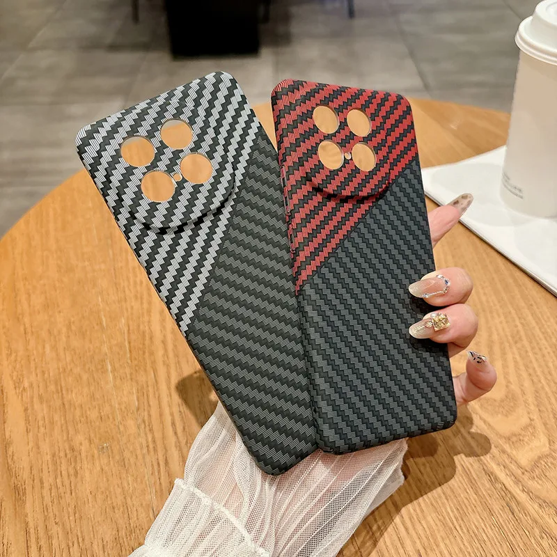 Para VIVO iQOO Z10 Turbo, Z10 Turbo Pro funda ELVEV anticaída ultrafina patrón de fibra de carbono cubierta dura para teléfono de PC - imagen 5