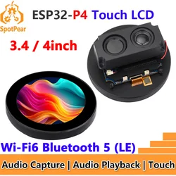 Waveshare ESP32-P4 WiFi 6 – Pantalla táctil redonda y micrófonos BT5