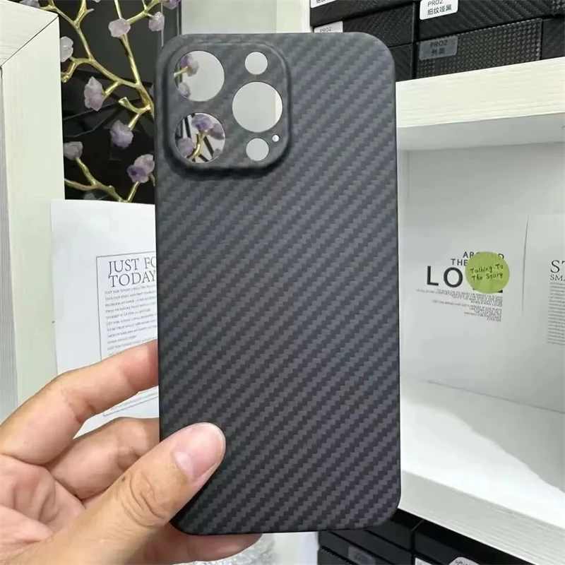 Funda de teléfono Magsafe de fibra de carbono de aramida 600D para iPhone 15 16 Pro Max, protección de lente de carga inalámbrica magnética, cubierta a prueba de golpes - imagen 2