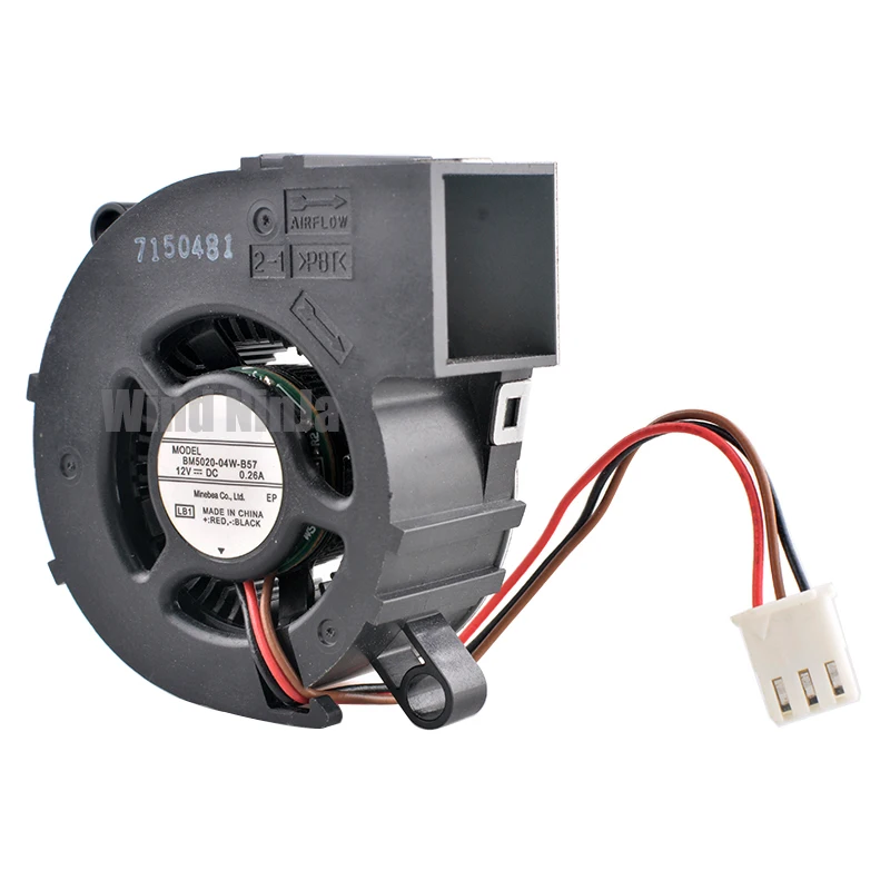 BM5020-04W-B57 5cm 50mm ventilador 50x50x20mm DC12V 0.26A ventilador de refrigeración centrífugo de 3 pines para proyector - imagen 4