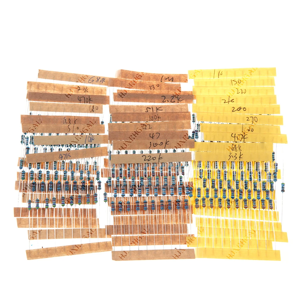 3120 Uds. Unidad eléctrica de 156 valores 1/4W Kit de resistencia de película metálica de potencia 1R-10M 1% surtido de tolerancia 1ohm-10Mohm paquete de muestras - imagen 4