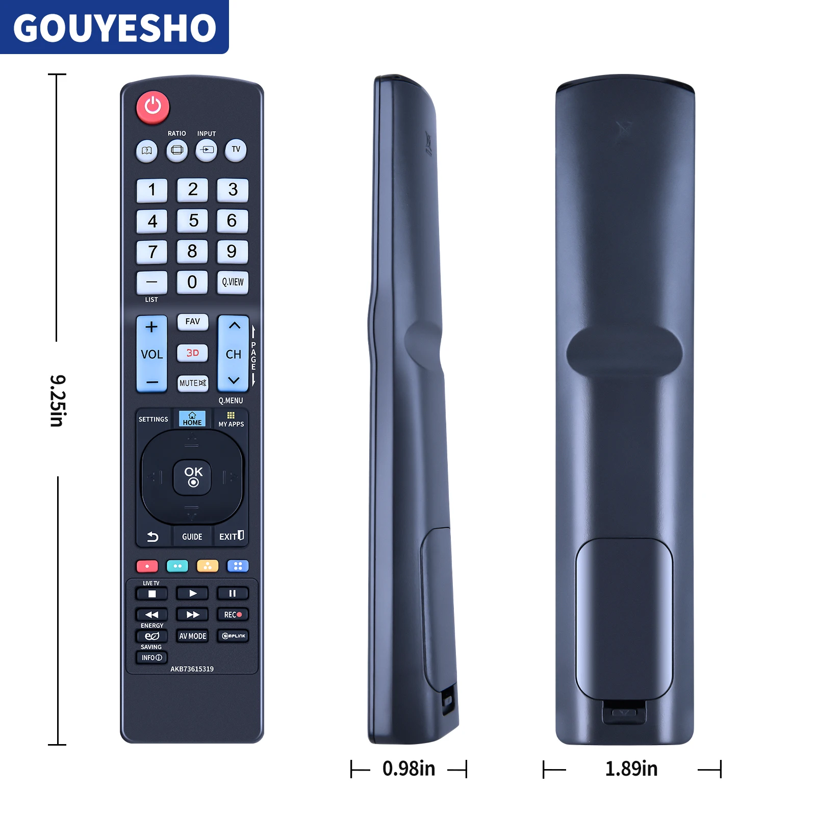 Nuevo AKB 73615319   Control remoto apto para TV 42LM6400 42LM6400-SA 32LM6400 32LM6400-SA 32LM6400SA 42LM6400SA 47LM6400SA - imagen 5