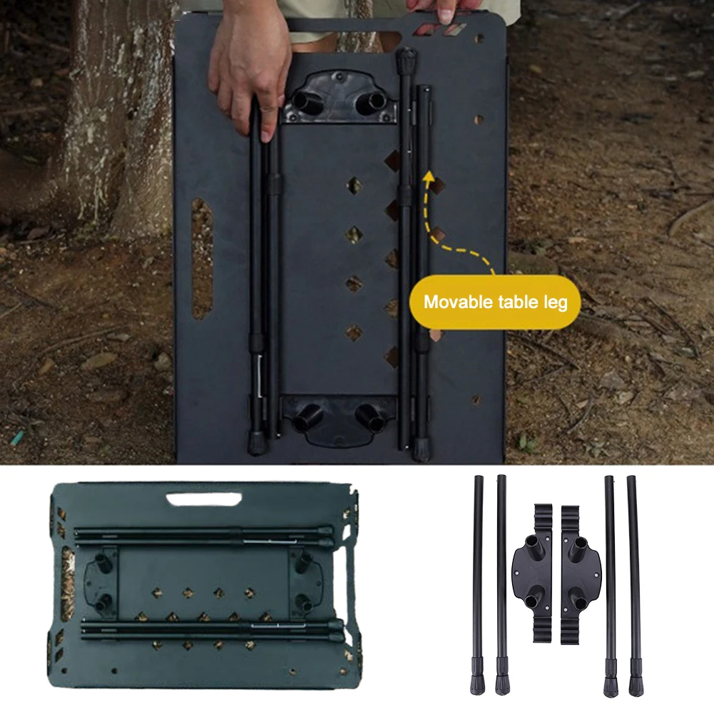 Patas de mesa plegables, patas de muebles plegables de Metal, patas de mesa de centro de altura ajustable, equipo de Camping DIY para viajes al aire libre
