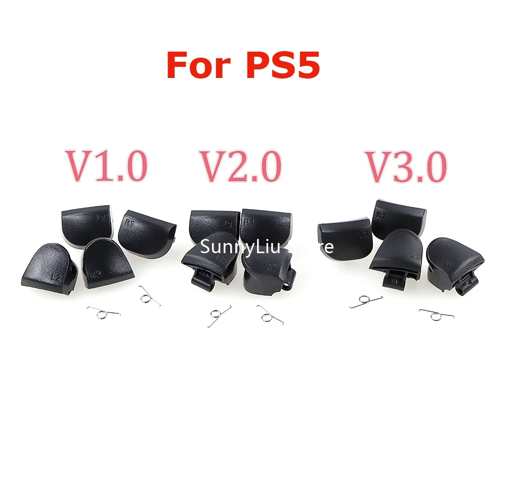 100 juegos para L1 R1 L2 R2 botón de disparo con resorte de repuesto para PS5 V1 V2 V3 controlador para PS5 kit completo de reparación de botón LR - imagen 2