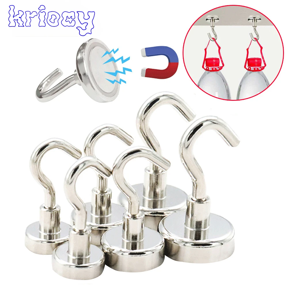 Potente gancho magnético, gancho magnético fuerte, gancho para colgar en la pared, colgador para colgar llaves para organización de almacenamiento de cocina y hogar - imagen 2