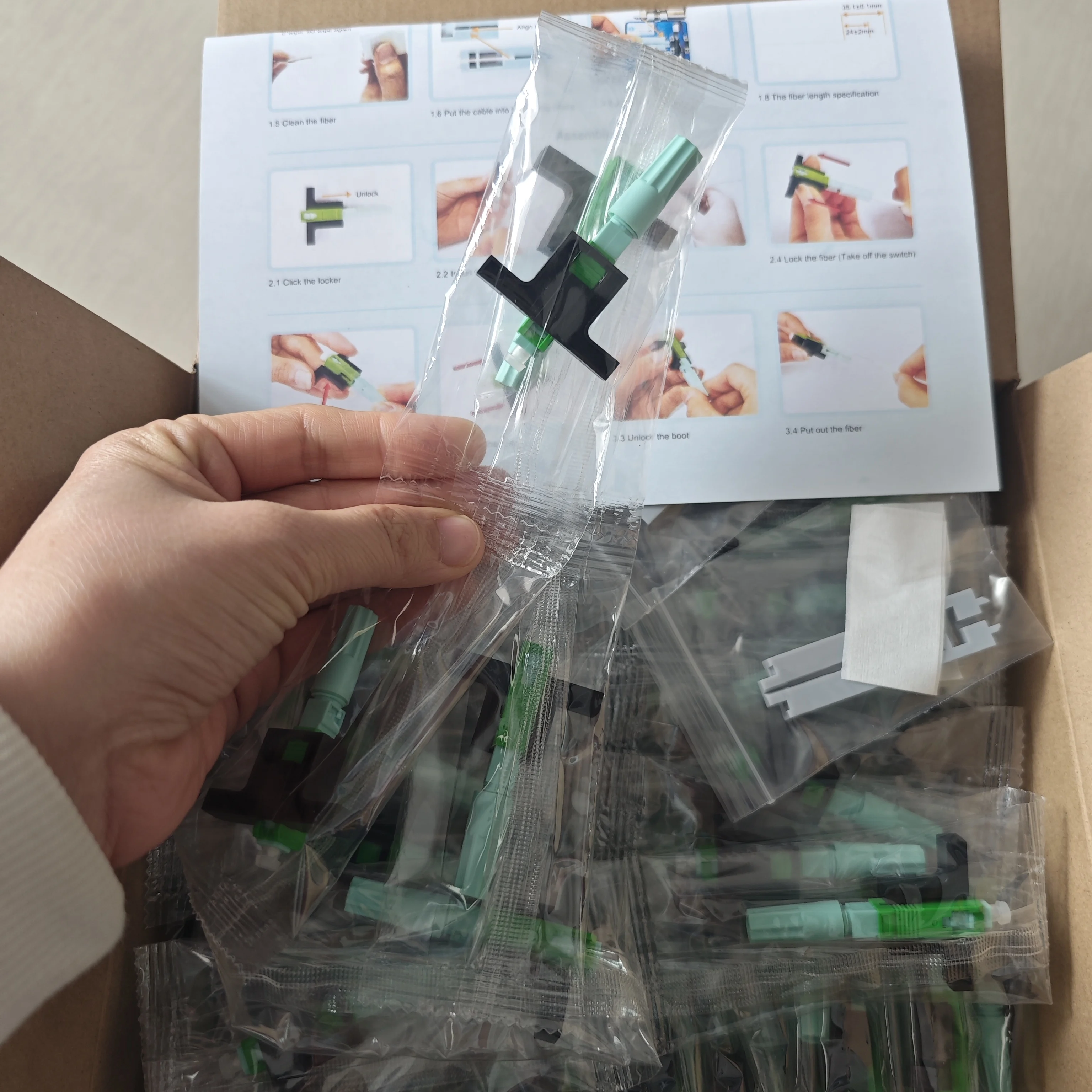 Conector de fibra óptica SC APC UPC, conector rápido óptico FTTH de 58mm, modo único, nuevo - imagen 3