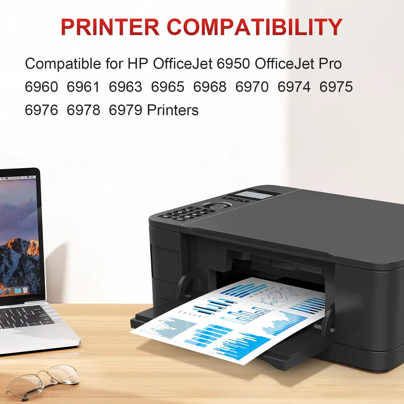 Cartucho de tinta 903XL Compatible con impresora HP 903 907 903XL 907XL HP903 XL OfficeJet 6950 6960 6961 6963 6964 6965 6970 6975 - imagen 2