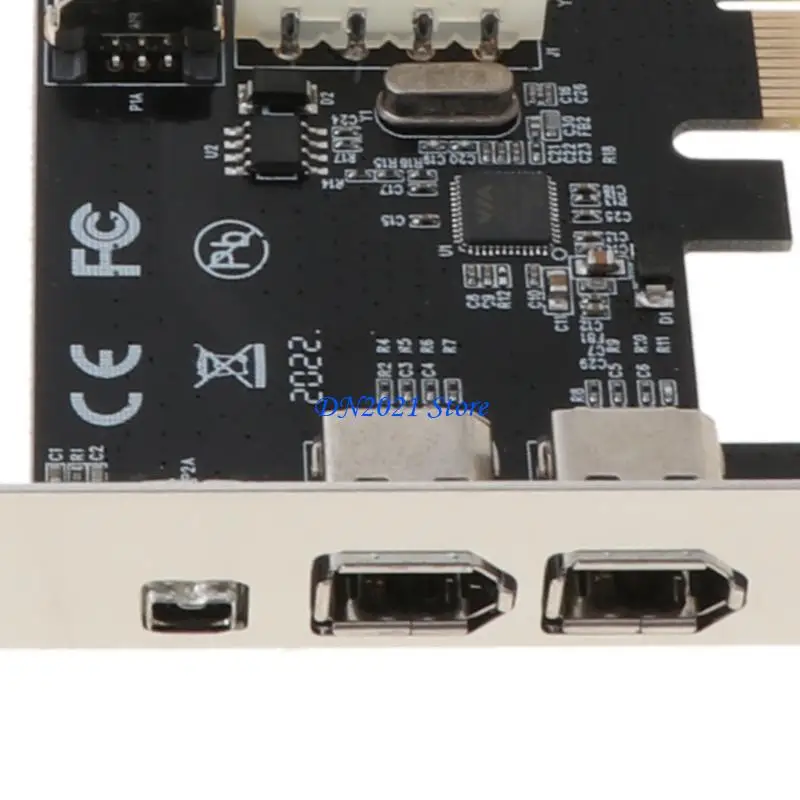 F3KE PCI-E 1X IEEE 1394A 4 Puerto (3+1) Adaptador tarjeta Firewire 6-4 PIN Cable para PC escritorio