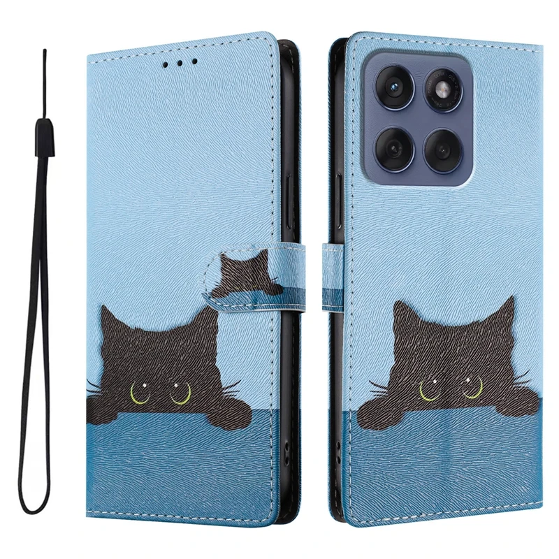 Para Funda Motorola Moto G67 Power Funda con tapa tipo billetera Funda de teléfono para Motorola Moto G67 Power 5G Funda con diseño de gato y Animal - imagen 4
