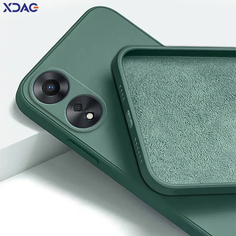 Funda cuadrada de silicona líquida para OPPO A58 A58x A78 A1x 5G, funda protectora para cámara Global 360 a prueba de golpes, carcasa OPPOA58 OPPOA78 - imagen 2
