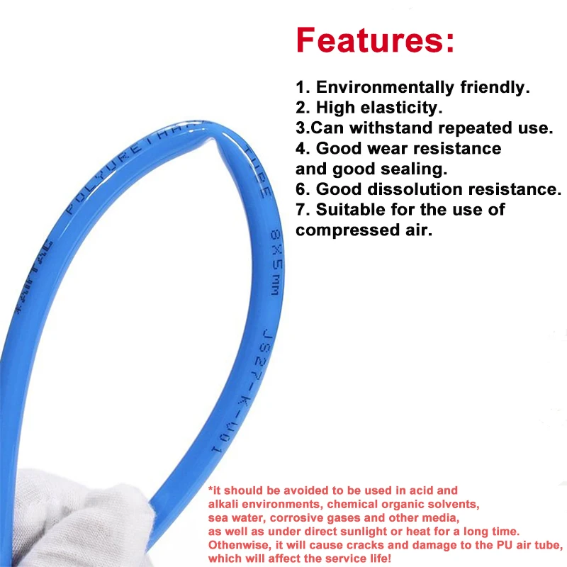 Airtac-tubo neumático suave, manguera de 100M, PU3.2 * 2/4*2,5/6*4/ 8*5/ 8*6/10*6,5/10*8/12*8/12*12 - imagen 5