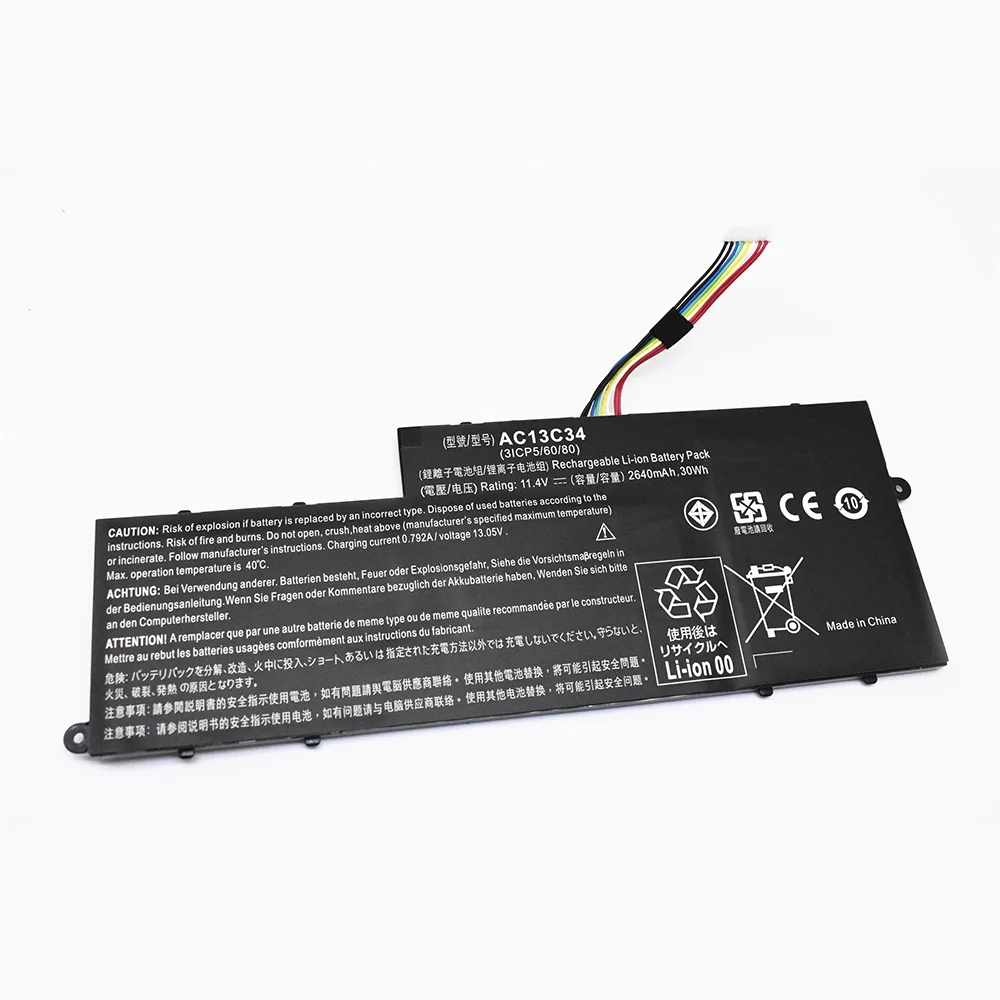 AC13C34 batería del ordenador portátil para acer aspire V5-122P V5-132 V3-111 ES1-111M E3-111 E3-112 MS237 KT.00303.005 11,4 V 30WH/2640Mah - imagen 3