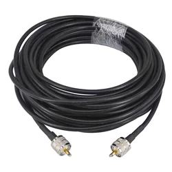 Cable coaxial RG58 con conectores PL-259 macho a macho para radio CB