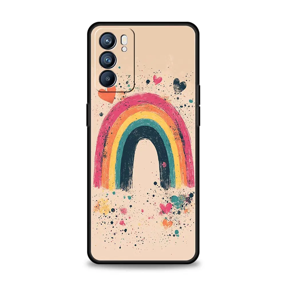 Funda de teléfono con estampado amoroso para Oppo Reno14 Reno13 Reno12 11 F 10 Find X5 X9 Pro A54 5G A53 A52 A9 A74 A78 4G A79 A80 A98 - imagen 5
