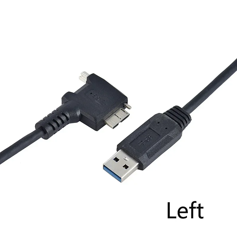 Cable de datos de montaje de tornillo de 90 grados para cámara camaleón, Cable USB 3,0 a USB 3,0 Micro/B arriba Abajo izquierda y derecha, 30CM - imagen 3