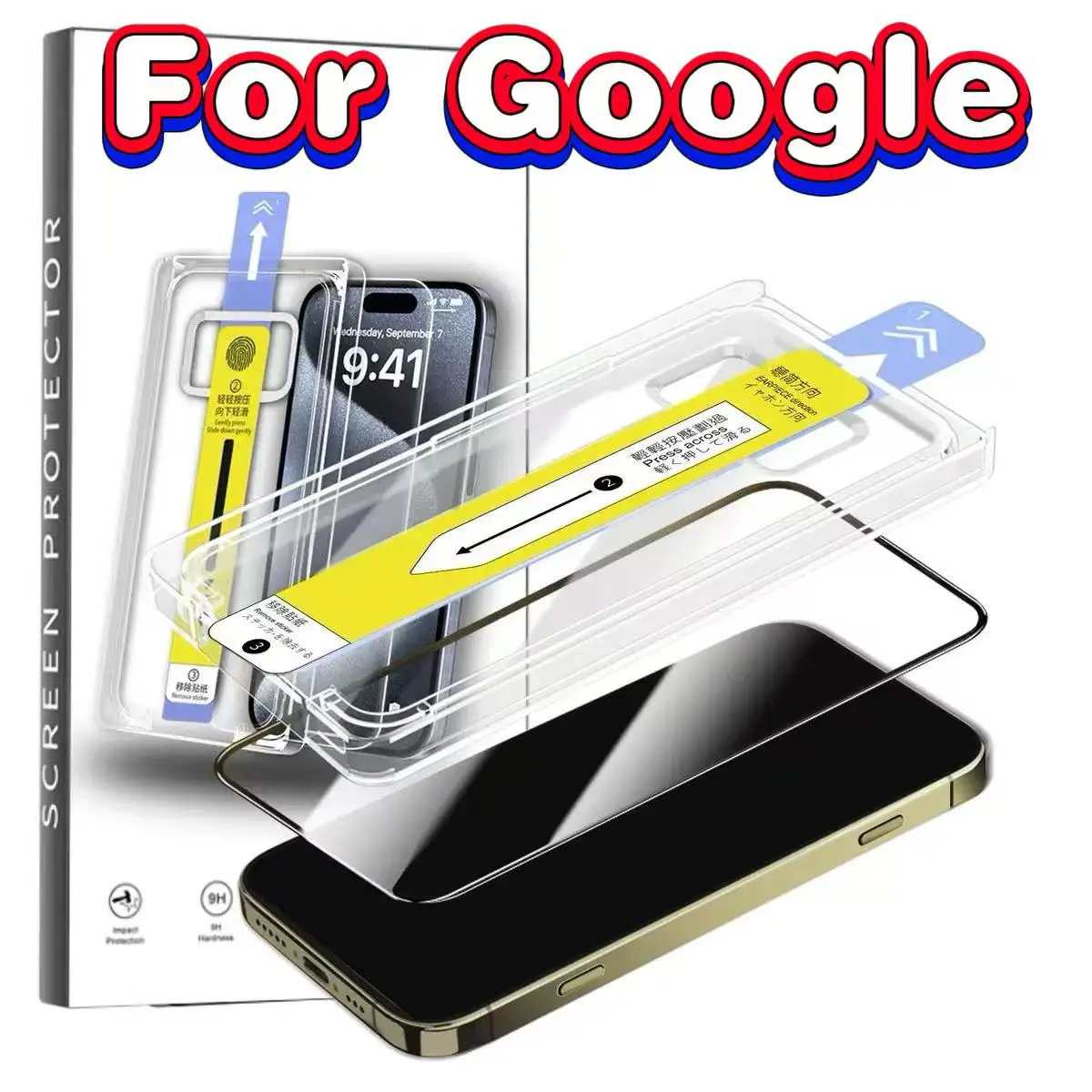 Para Google Pixel 6a 7 7a 8 8a 9 9a 10 Pro XL Protector de pantalla de película de vidrio templado sin polvo con Kit de fácil instalación