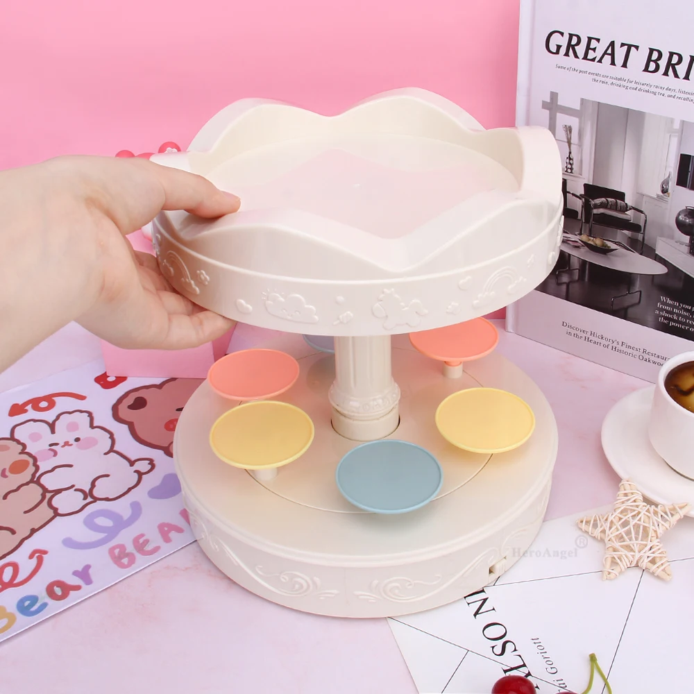 Máquina de postre rotativa, 3 modelos, giratoria automática, soporte de exhibición para postres y pasteles de Sushi, estante para platos, regalos de decoración de cumpleaños - imagen 5