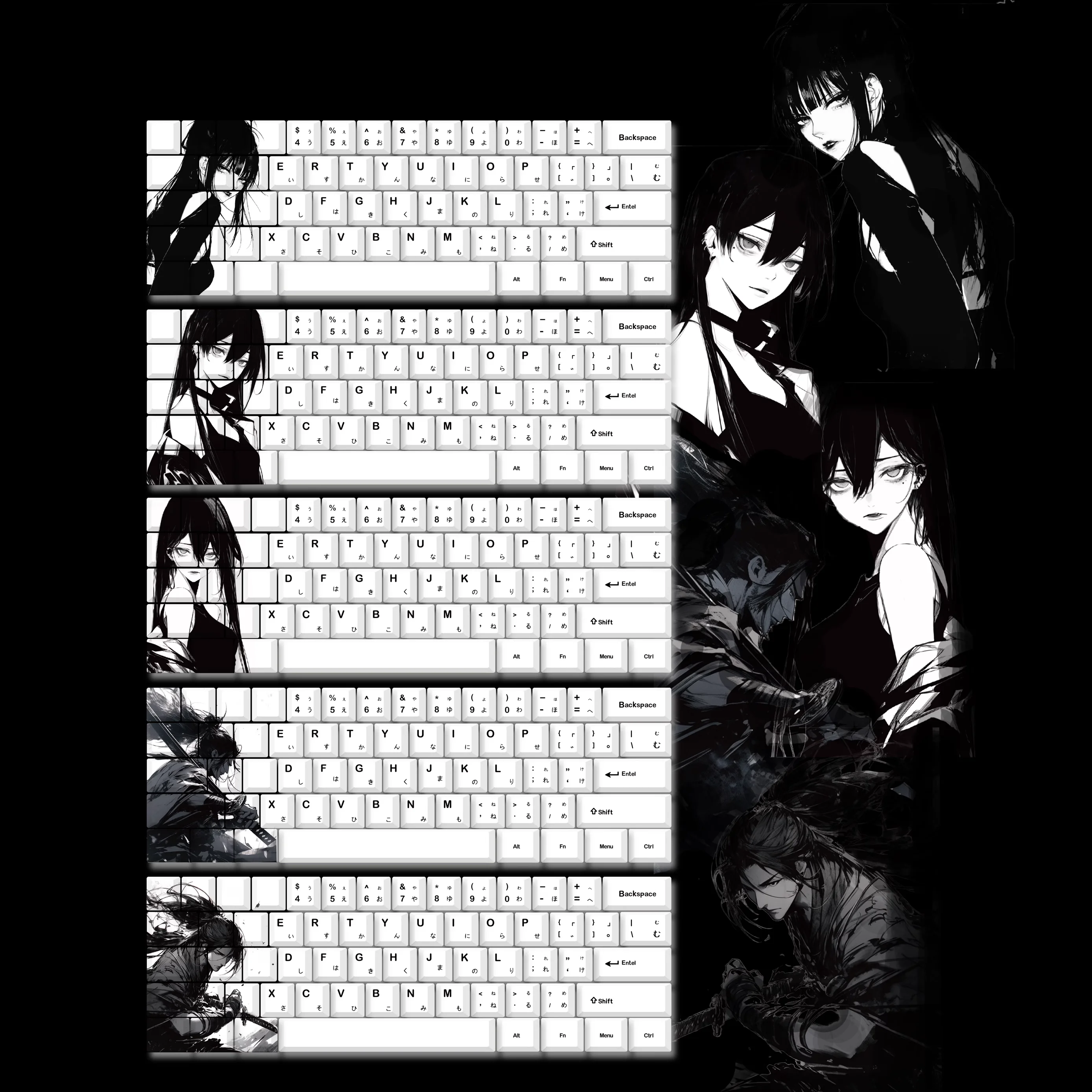 129 teclas minimalista blanco Anime japonés Keycaps PBT Cherry perfil Keycap para Mx switch Teclado mecánico Dye-Sub ISO Enter - imagen 2